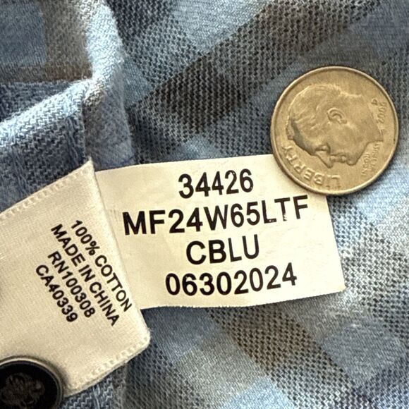 Peter Millar Mens Size Large Blue White Rock Cotton Sport Shirt‎ MF24W65LTF-CBLU - Picture 6 of 9